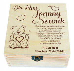 PREZENT dla nauczyciela KONIEC ROKU PUDEŁKO GRAWER