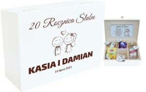 PREZENT ROCZNICA ŚLUBU NIEZBĘDNIK BIAŁE PUDŁEŁKO