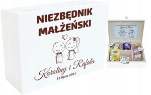 PREZENT NA ŚLUB NIEZBĘDNIK MAŁŻEŃSKI BIAŁE PUDEŁKO