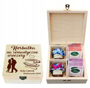 PREZENT NA WALENTYNKI zestaw herbata konfitury