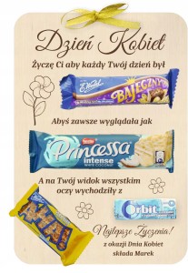 DZIEŃ KOBIET PREZENT słodki dyplom upominek GRAWER