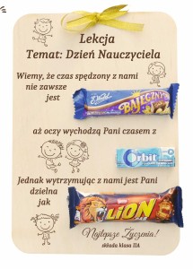 SŁODKI DYPLOM PREZENT DZIEŃ NAUCZYCIELA