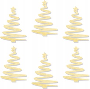 Bombki drewnianie ozdoby na choinkę 6 szt choinki