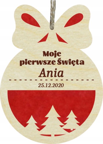 Bombka ozdoba moje pierwsze święta