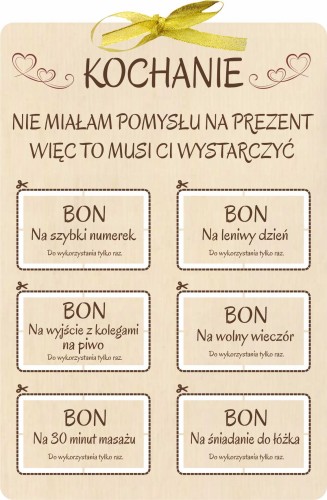 prezent na walentynki bon