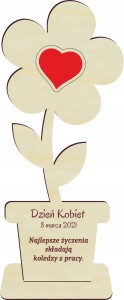 KWIATEK DEDYKACJA PREZENT DZIEŃ KOBIET grawer