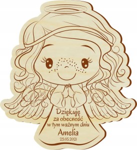 Aniołek magnes podziękowanie dla gości 10 szt