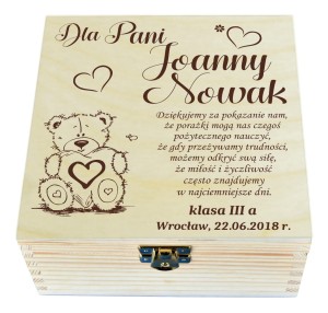 Pudełko herbaciarka prezent dla nauczyciela