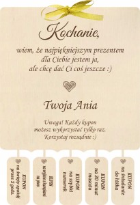 Prezent na dzień chłopaka, śmieszny bon na prezent