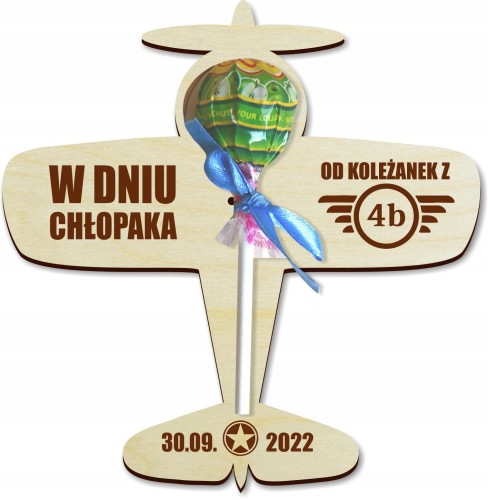 dzień chłopaka samolot lizak