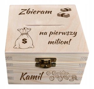 SKARBONKA pierwszy milion PREZENT grawer IMIĘ