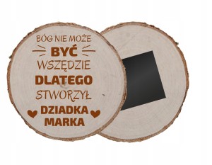 PREZENT DLA DZIADKÓW - magnes z GRAWEREM IMIĘ