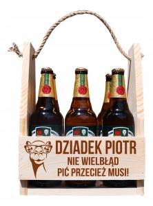 DZIEŃ DZIADKA PREZENT NOSIDŁO NA PIWO SKRZYNKA