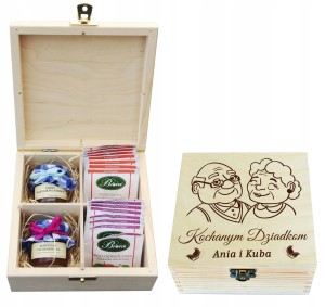 ZESTAW Herbat dla Babci Dziadka na PREZENT miód