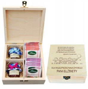 PREZENT NA DZIEŃ NAUCZYCIELA ZESTAW HERBATA MIÓD