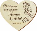 podziękowanie dla gości na ślub - magnes serce