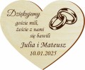 podziękowanie dla gości na ślub - magnes serce