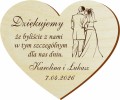 podziękowanie dla gości na ślub - magnes serce