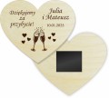 podziękowanie dla gości na ślub - magnes serce